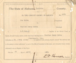 Court Document | Register's Certificate of Service, April 1923 by L.F. Howell