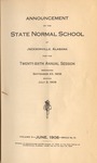 Quarterly Bulletin & Annual Announcement | June 1908 by Jacksonville State University