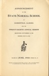 Quarterly Bulletin & Annual Announcement | June 1910 by Jacksonville State University