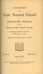 Quarterly Bulletin & Annual Announcement | June 1915 by Jacksonville State University