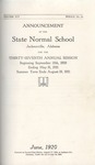Quarterly Bulletin & Annual Announcement | June 1920 by Jacksonville State University