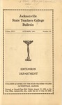 Quarterly Bulletin (Extension Department) | October 1931