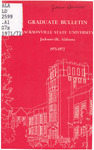 Graduate Bulletin & Catalog | 1971-1972 by Jacksonville State University