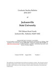 Graduate Bulletin | 2016-2017 by Jacksonville State University