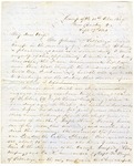 Correspondence | Civil War letter from John Henry Caldwell to Mary Caldwell, September 1861