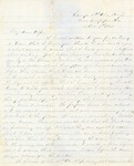 Correspondence | Civil War letter from John Henry Caldwell to Mary Caldwell, November 1862 by John Henry Caldwell
