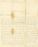 Correspondence | Letter from Mary Caldwell to John Henry Caldwell, February 1879 by Mary Caldwell