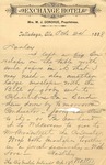 Correspondence | Note from Walter Caldwell to Stanley, October 1888 by Walter Caldwell
