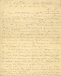 Correspondence | Letter from Mary Caldwell to the pastor and officers of Jacksonville Presbyterian Church, September 1890 by Mary Caldwell