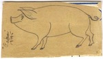 Correspondence | Drawing of a pig, 1895