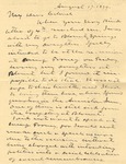 Correspondence | Letter from Senator John Tyler Morgan to John Henry Caldwell, August 1899