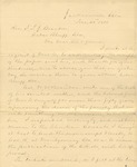 Correspondence | Letter from John Henry Caldwell to Rev. F.T.J. Brandon, November 1901
