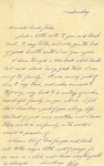 Correspondence | Letter from Maj. Harvey E. Sheppard to Josie Lay, c.1939-1945