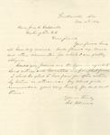Correspondence | Letter from Sol. Palmer to John Henry Caldwell, March 1876 by Sol. Palmer