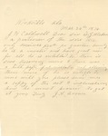 Correspondence | Letter from J.S. Brown to John Henry Caldwell, March 1876