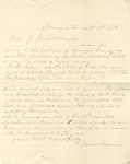 Correspondence | Letter from James Forman to John Henry Caldwell, September 1876