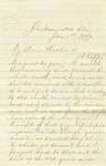 Correspondence | Letter from Mary Caldwell to John Henry Caldwell, January 1877