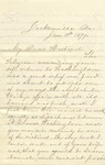 Correspondence | Letter from Mary Caldwell to John Henry Caldwell, January 1877 by Mary Caldwell