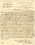 Correspondence | Letter from T.R. Matthews and C. Daniel to General Willard Warner, January 1888