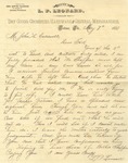 Correspondence | Letter from L.P. Leonard to John Henry Caldwell, May 1888 by L.P. Leonard