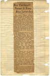 Newspaper Clipping | Obituary of Sarah Caldwell, October 1930