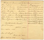 Document | Handwritten list of Alabama Government & U.S. Representation, 1890-1894