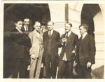 Group of Men Outside Building, circa 1933 by unknown