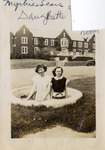 Myrtrice Sears and Vida McElrath, circa 1948 Students Outside Daugette Hall by unknown