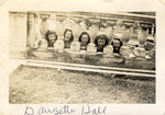 Vida McElrath Among Student Group, circa 1948 Outside Daugette Hall 3 by unknown