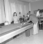 Students Playing Pool, 1975-1976 Campus Scene 2 by Opal R. Lovett