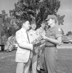 Dr. Theron Montgomery Presents 1977 ROTC Award 3 by Opal R. Lovett