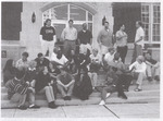 Student Group on Bibb Graves Hall Front Stairs, circa 1999 by William Edward Hill