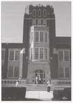Bibb Graves Hall Front Center Exterior and Students, circa 2002 by unknown