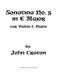 Chamber Music | Sonatina No. 5 for Violin & Piano by John Craton