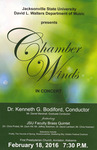 Concert Poster (Feb 2016) | Chamber Winds, Faculty Brass Quintet by David L. Walters Department of Music