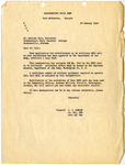 Memo from J.J. Hamlin to President Houston Cole, January 1948 by J. J. Hamlin