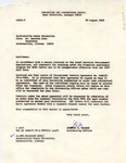 Letter to JSU President Houston Cole from Johnnie E. Mackin, August 1969