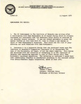 Memo from Colonel Forest O. Wells regarding the ROTC’s heraldry, August 1970 by Forest O. Wells