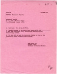 Memo from Colonel Seth Wiard to US Army School/Training Center, Fort McClellan, June 1972 by Seth Wiard