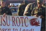 JSU ROTC Members Hold Banner, circa 2000s by unknown