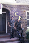 JSU ROTC Students Outside Sigma Nu House, circa 1986 by unknown
