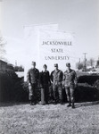 JSU ROTC, Students at JSU Marble Sign and Front Lawn 2 by unknown