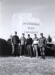 JSU ROTC, Students at JSU Marble Sign and Front Lawn 3 by unknown