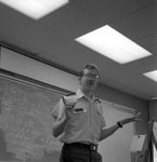 JSU ROTC, circa 1989 PMS Richard Tatum in Classroom by unknown