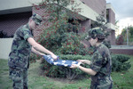 JSU ROTC Students Fold Flag 1, circa 1988 by unknown