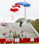 Sky Divers Land in Football Stadium, 2003 Preview Day 4 by Steve Latham